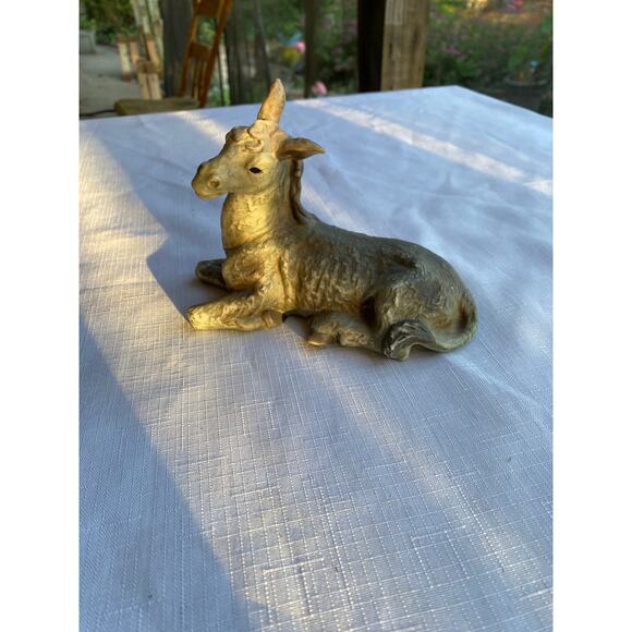 VTG O'Well Christmas Nativity DONKEY Grandeur Noel Porcelain Figurine 5x7in EUC - Picture 2 of 11